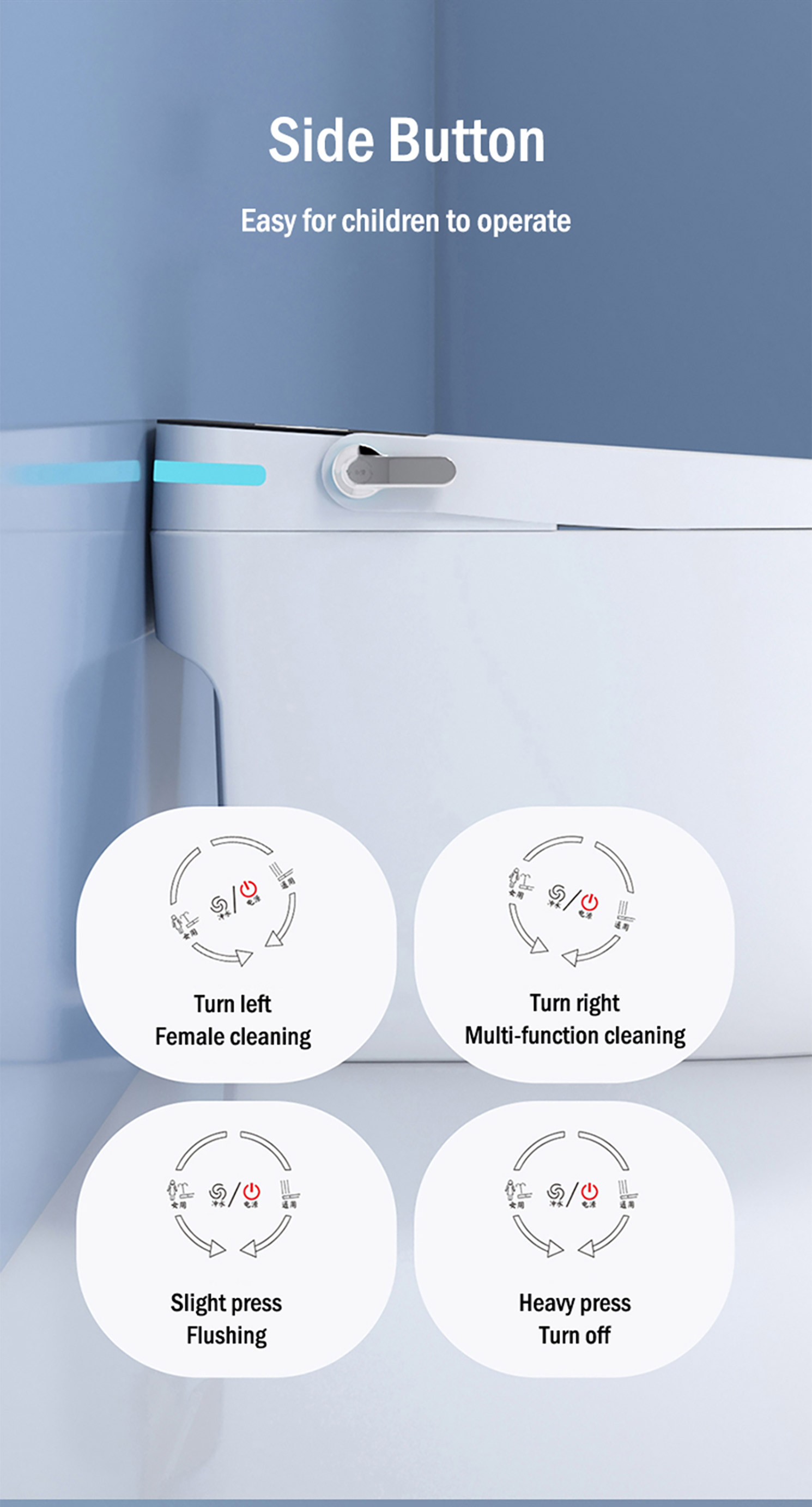 Automatische spoellichtsensor afstandsbediening verwarmd inodoros slim toilet intelligent met warme zitting (9)