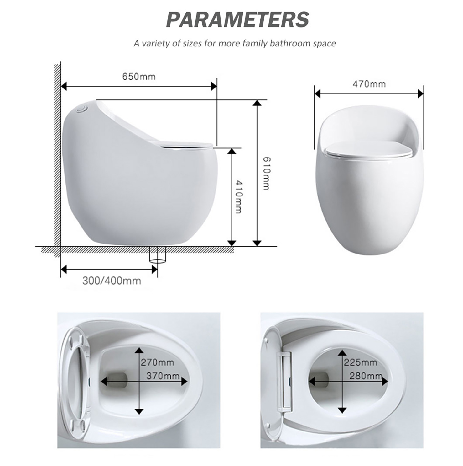 Mataas na kalidad na sanitary ware banyo toilette hugis itlog ceramic maikling tangke toilet mga uri ng mangkok wc (2)