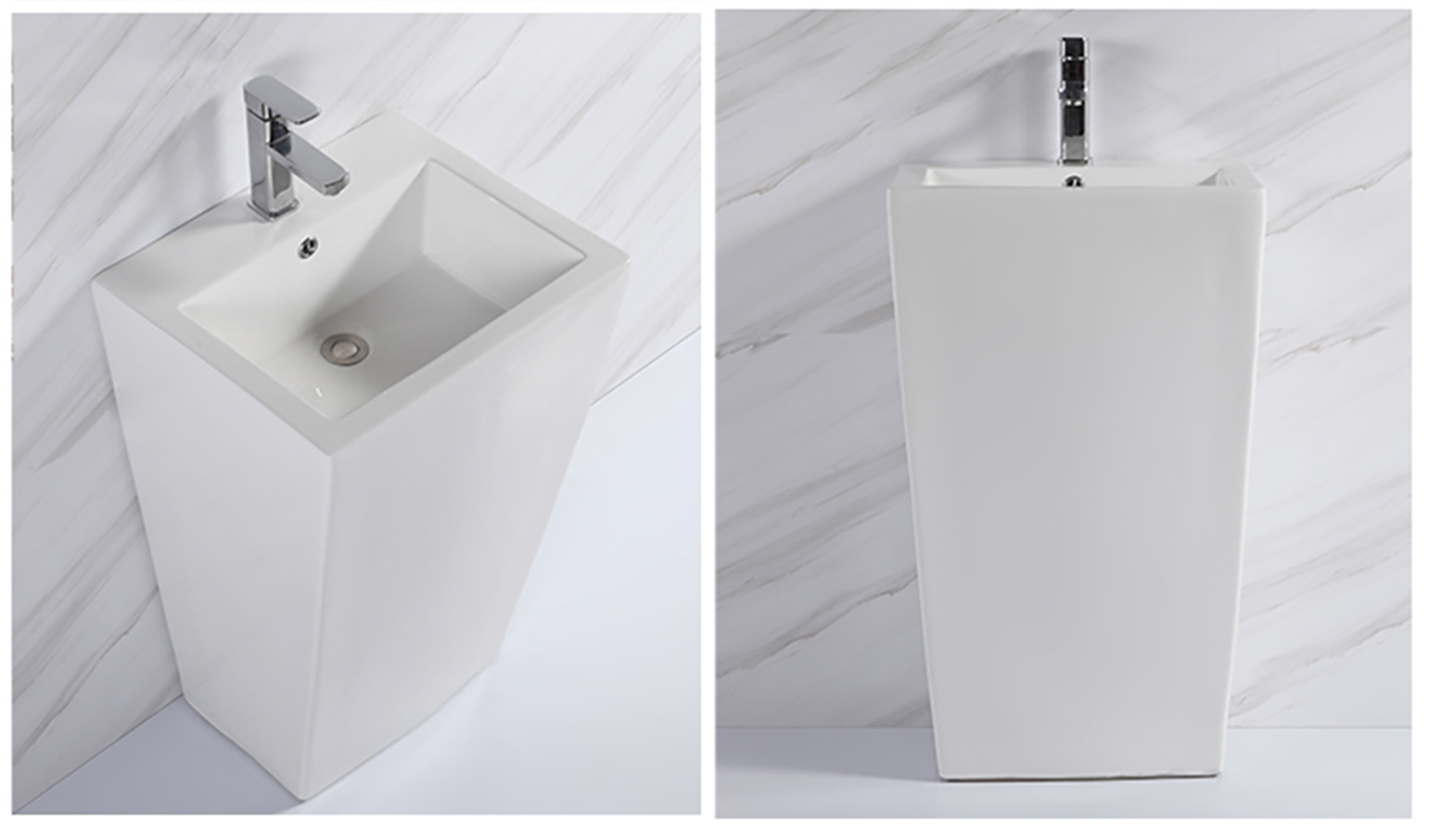 တန်ဖိုးကြီး ခေတ်မီ လွတ်လပ်သော Glossy White Art Ceramic Deep Height Hand Wash Basin Sink (4) လုံး၊