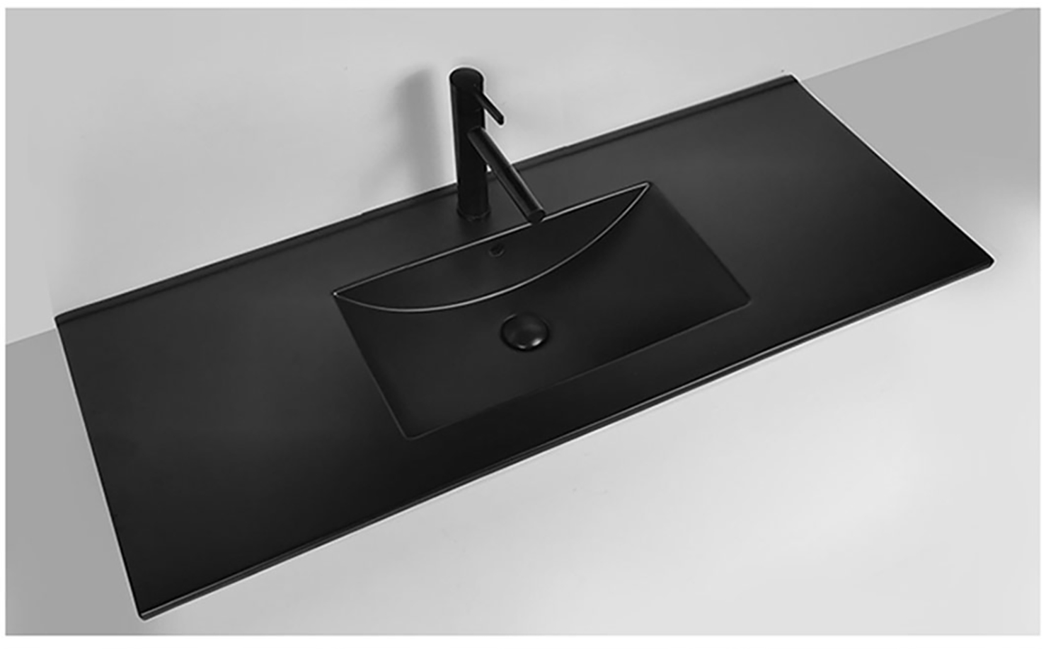 Nyias Ntug Matt Basin Stylish Ceramic Chav Dej Txee Phab Ntsa Washbecken Keramik Rooj Sab saum toj Dub Vanity Sink (2)