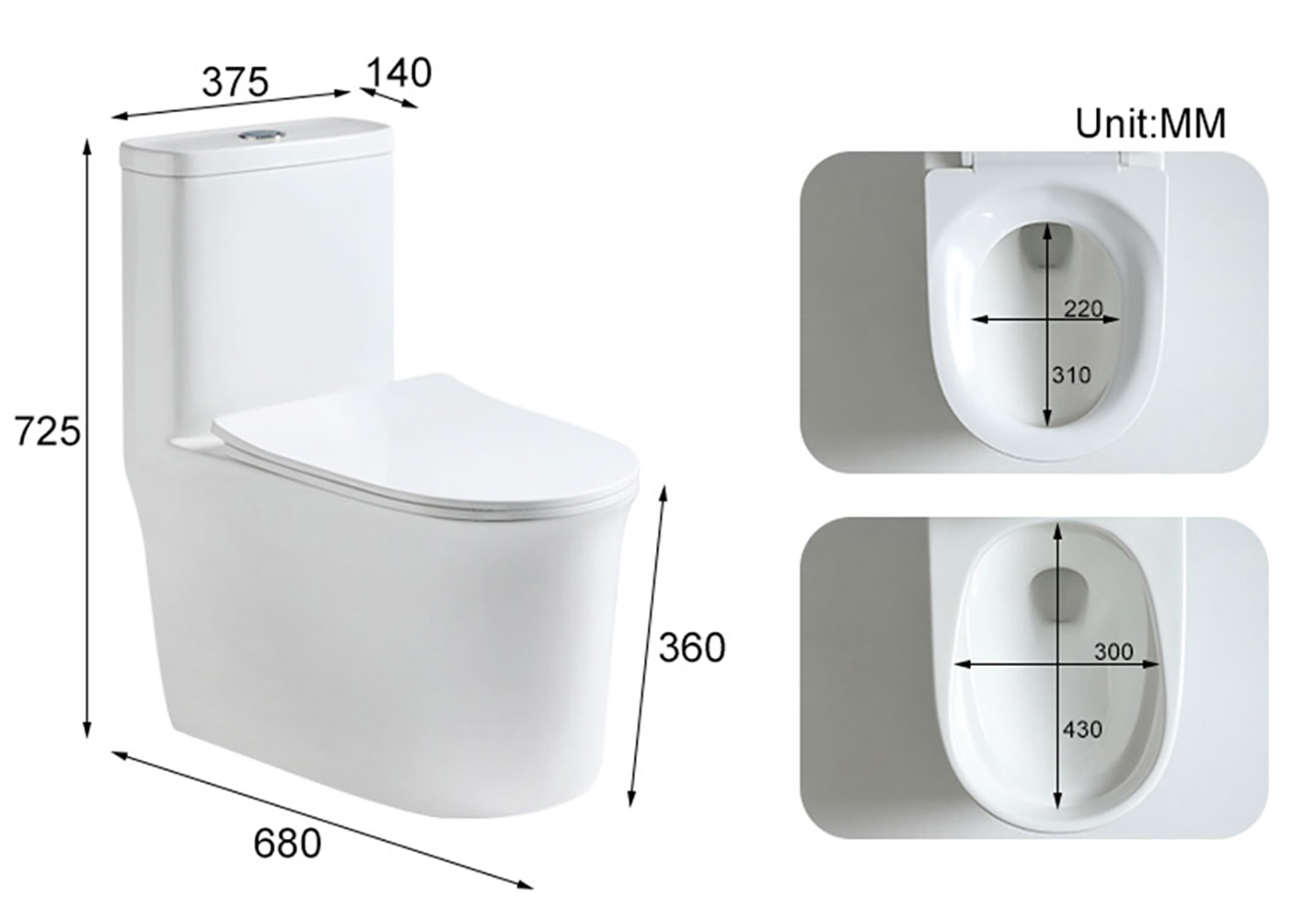 Оптова сантехніка Toalete Water Closet Дешеві цільні керамічні унітази Ванна кімната Wc (2)