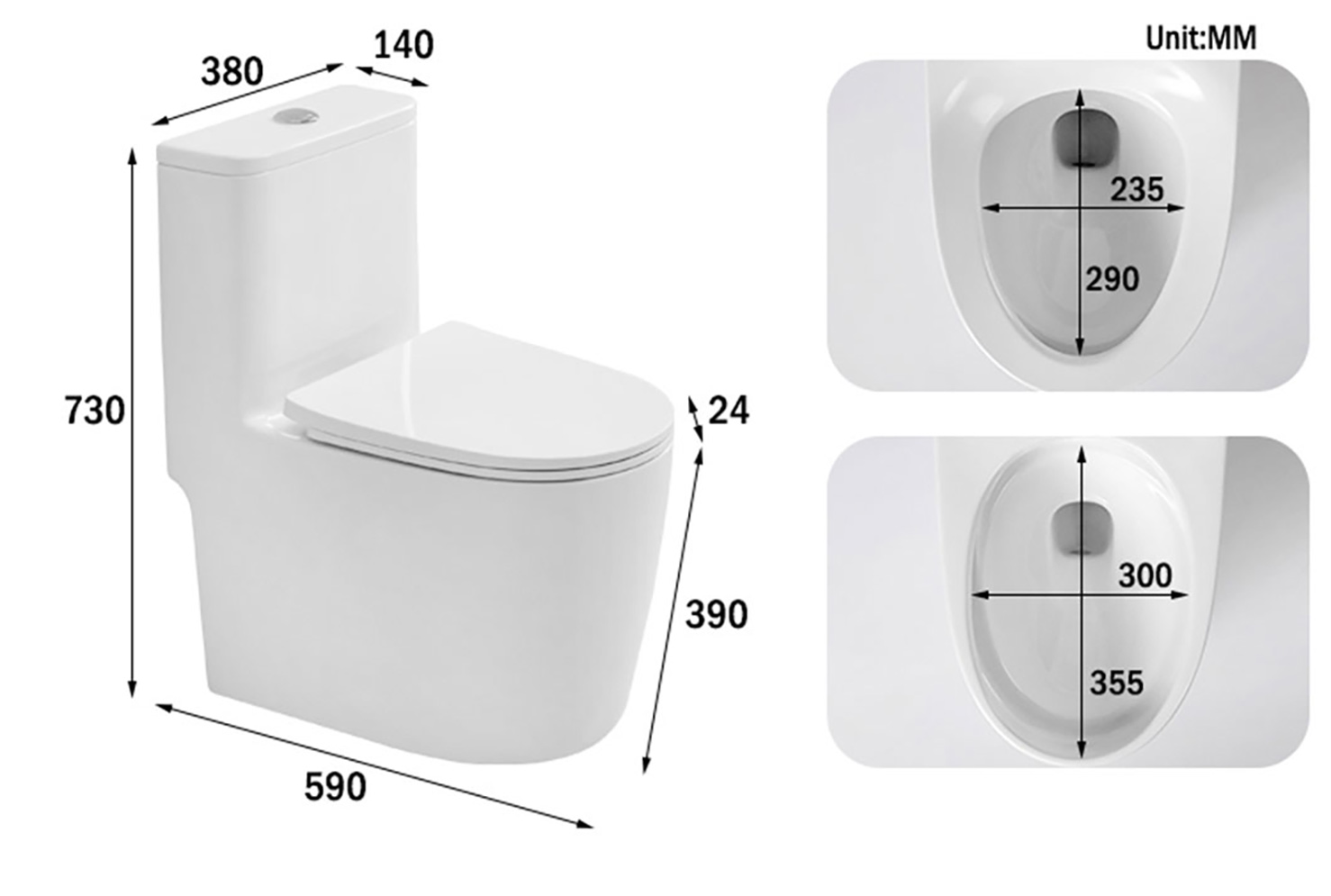 ขายส่งสุขภัณฑ์ Toalete Water Closet ราคาถูก One Piece เซรามิคสุขาห้องน้ำ Wc (4)