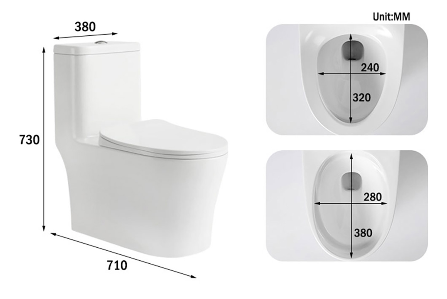 Аптовая сантэхніка Toalete Water Closet Танныя суцэльныя керамічныя ўнітазы Ванная пакой Wc (6)